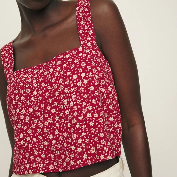 Reformation Tops - Reformation Lorin Top Red - Size S